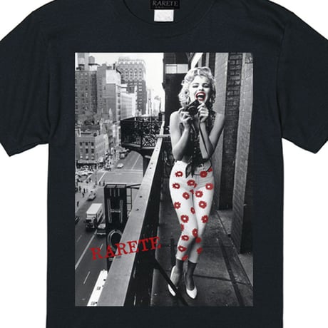 RARETE (ラルテ)   マリリンモンロー camera flour  Tシャツ ブラック