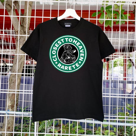 RARETE (ラルテ)  closest to heaven  エンブレム グリーン 首取れた Tシャツ