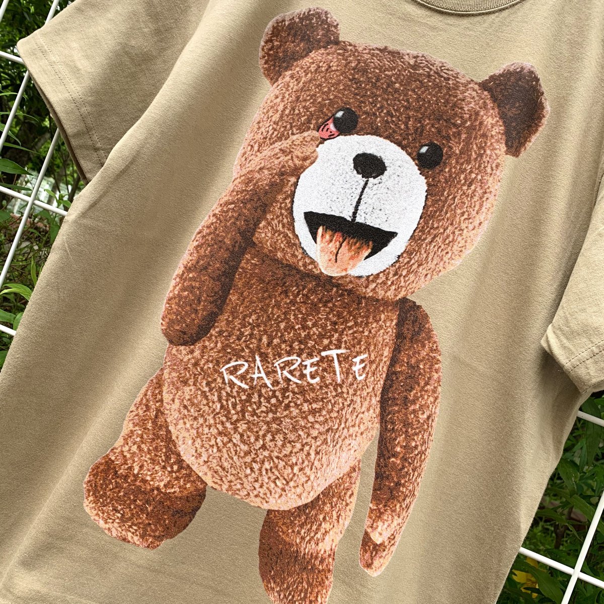 RARETE (ラルテ) テディベア あっかんベー！【茶色】 Tシャツ サンド