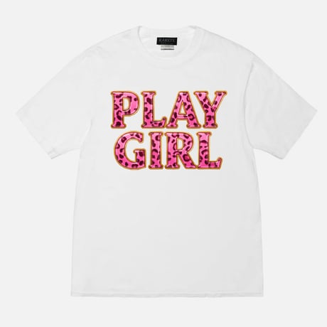 RARETE (ラルテ) PLAY GIRL ヒョウ柄 ピンク Tシャツ