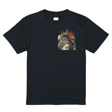 RARETE (ラルテ)  GIRL crown  Back print  Tシャツ ブラック
