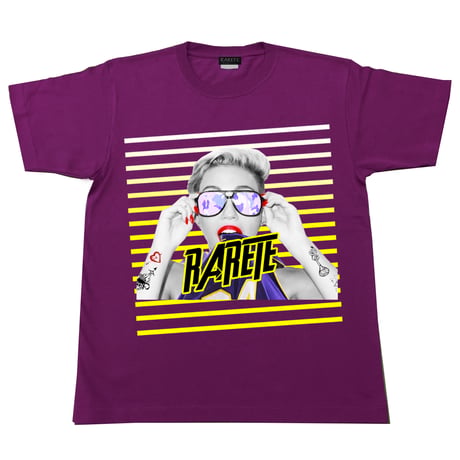 RARETE (ラルテ) マイリ―サイラス 迷彩 サングラス Tシャツ  バイオレット  星柄 star