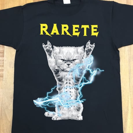 RARETE (ラルテ)  CAT イナズマ 猫  ブラック Tシャツ 星柄 star