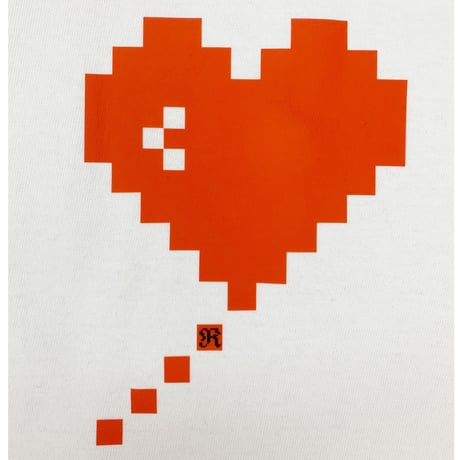 RARETE (ラルテ) heart Pixel 長袖Tシャツ  ホワイト