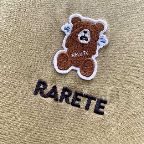 RARETE (ラルテ)  泣いちゃった 刺繍 Tシャツ サンドカーキ