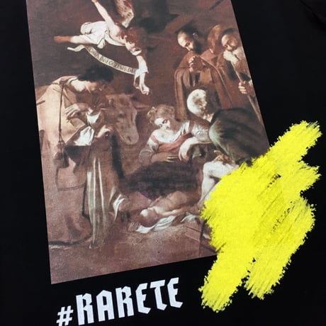 RARETE (ラルテ)   CARAVAGGIOT　天使 　Tシャツ  ブラック  星柄 star