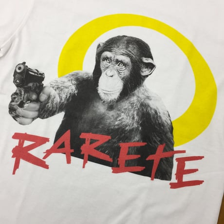 RARETE (ラルテ)  チンパンジー 拳銃 Tシャツ  Tシャツ 星柄 star