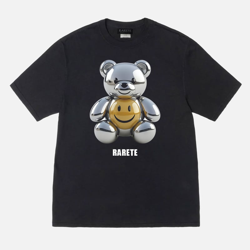 RARETE (ラルテ) テディベア シルバー 3D スマイル Tシャツ | Rarete