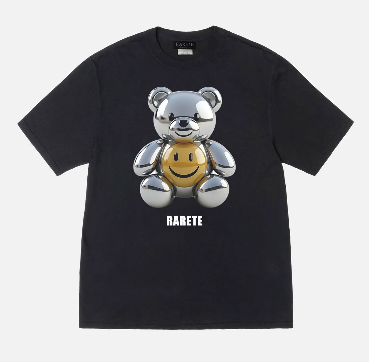 RARETE (ラルテ) テディベア シルバー 3D スマイル Tシャツ | Rarete