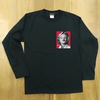 RARETE (ラルテ)  マリリンモンロー キス   バックプリント  ブラック  長袖Tシャツ