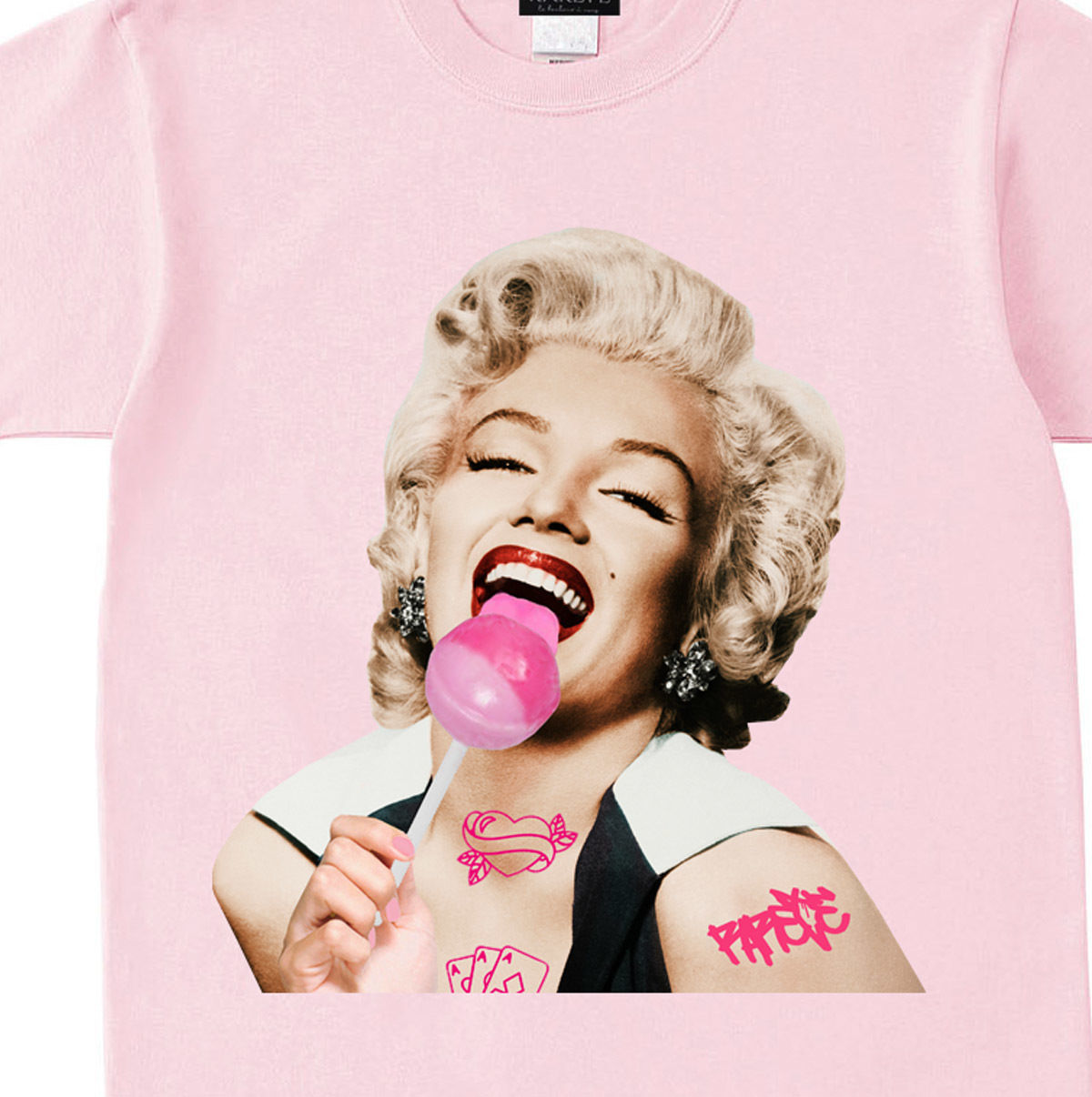 RARETE (ラルテ) マリリンモンロー キャンディー Tシャツ ライトピンク
