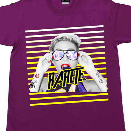 RARETE (ラルテ) マイリ―サイラス 迷彩 サングラス Tシャツ  バイオレット  星柄 star