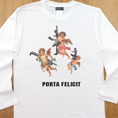 RARETE (ラルテ)  天使 gun  ホワイト  長袖Tシャツ