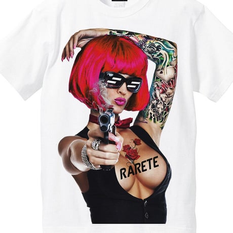 RARETE (ラルテ)  Red hair tattoo   Tシャツ ホワイト