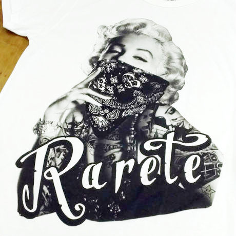 RARETE (ラルテ)   マリリンモンロー ローライダー  Tシャツ ホワイト  星柄 star