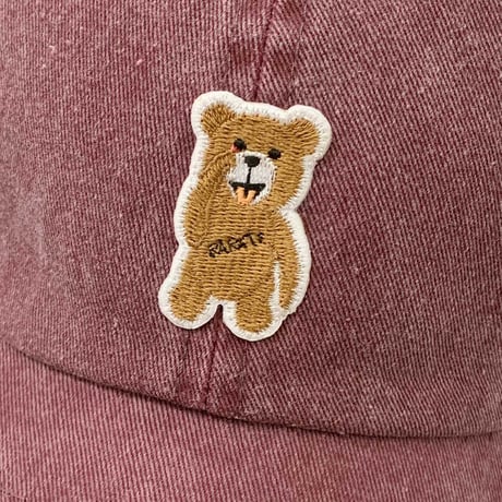 RARETE (ラルテ) あっかんべー刺繍  ピグメント バーガンディー  キャップ
