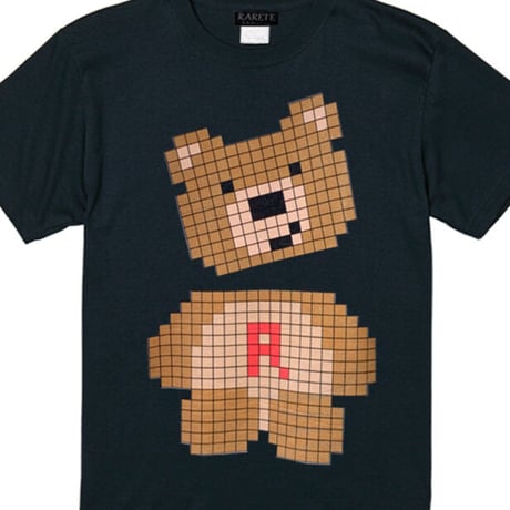 RARETE (ラルテ)  テディベア pixel ブラック  Tシャツ