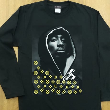RARETE (ラルテ)  2PAC モノ 長袖Tシャツ ブラック