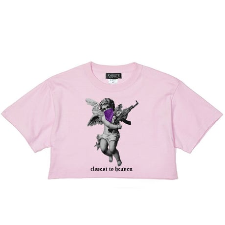 RARETE (ラルテ)  closest to heaven 天使 GAN Tシャツ Short レディース ライトピンク