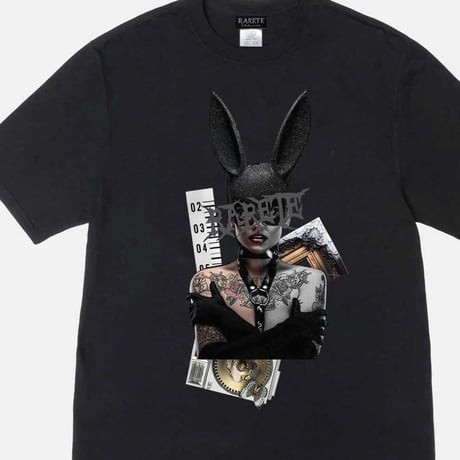 RARETE (ラルテ) bunny コラージュ Tatoo  Tシャツ