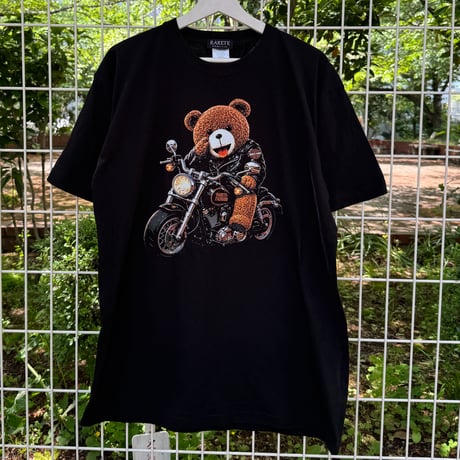 RARETE (ラルテ) テディベア  Teddy bear バイク Tシャツ