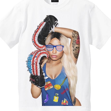 RARETE (ラルテ)    アメリカ サングラス グローブ  Girl　Tシャツ  ホワイト