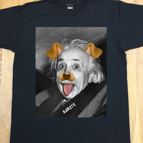 RARETE (ラルテ)    アインシュタイン  アプリ　Tシャツ ブラック  Tシャツ 星柄 star