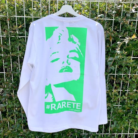 RARETE (ラルテ)  マリリンモンロー 蛍光 グリーン ホワイト  長袖Tシャツ