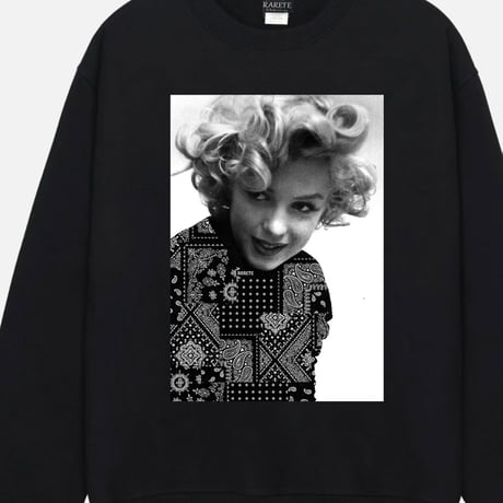 RARETE (ラルテ)マリリンモンロー Marilynmonroe 　バンダナ トレーナー ブラック