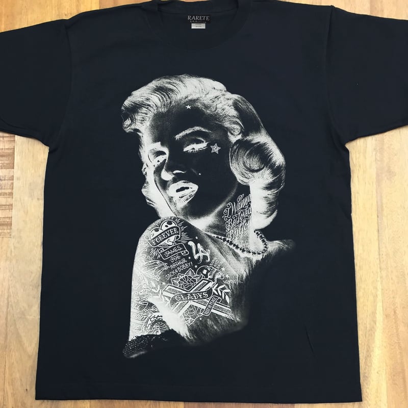 RARETE (ラルテ) マリリン モンロー 反転 タトゥー Tシャツ ブラック