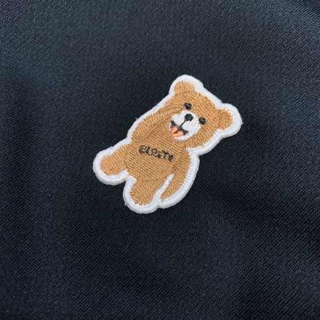 RARETE (ラルテ) ZIP あっかんべー 刺繍  パーカー ブラック