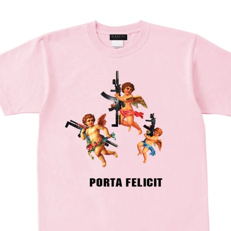 RARETE (ラルテ)  天使 gun Tシャツ ライトピンク