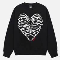 RARETE (ラルテ) bone heart スエット トレーナー ブラック