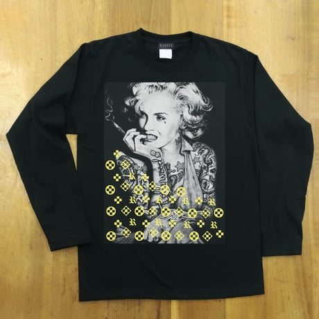 RARETE (ラルテ)  マリリンモンロー モノ ブラック  長袖Tシャツ