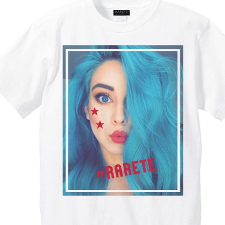 RARETE (ラルテ)  blue hair GIRL  Tシャツ ホワイト