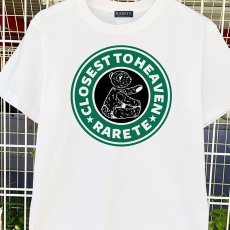 RARETE (ラルテ)  closest to heaven  エンブレム グリーン 首取れた Tシャツ