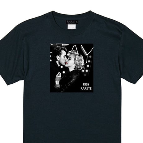 RARETE (ラルテ) マリリンモンロー ジェームス KISS  Tシャツ ブラック