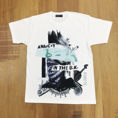 RARETE (ラルテ)   マリリンモンロー コラージュ ロック  Tシャツ ホワイト  星柄