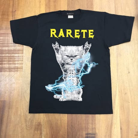 RARETE (ラルテ)  CAT イナズマ 猫  ブラック Tシャツ 星柄 star