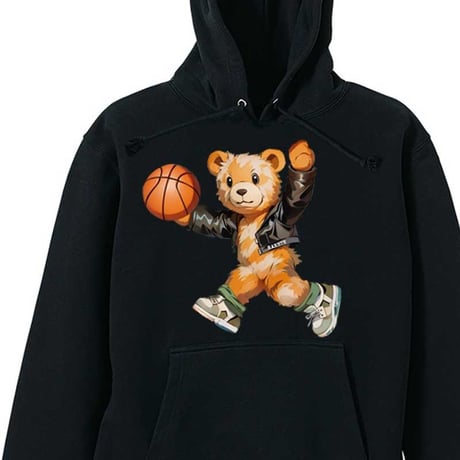 RARETE (ラルテ)  basketball テディベア Teddy bear  パーカー ブラック