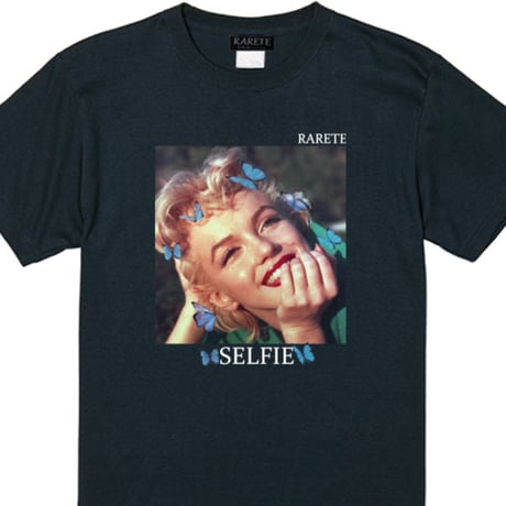 RARETE (ラルテ) Selfie 蝶々 マリリンモンロー  Tシャツ ブラック