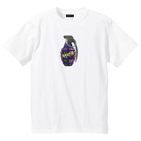 RARETE (ラルテ)    SOS　手榴弾　バックプリント  Tシャツ  ホワイト