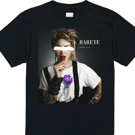 RARETE (ラルテ)  md  BLACK Flower   Tシャツ ブラック