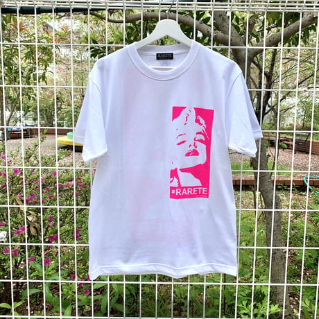 RARETE (ラルテ)  マリリンモンロー 蛍光 ピンク  Tシャツ ホワイト