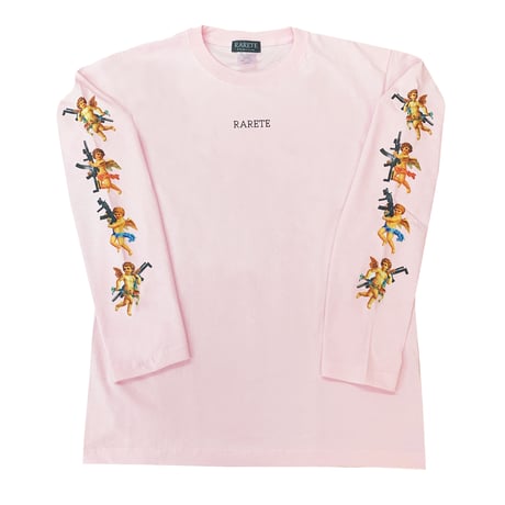 RARETE (ラルテ) 天使 gun Arm ライトピンク  長袖Tシャツ