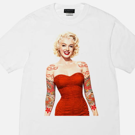 RARETE (ラルテ) Marilynmonroe マリリンモンロー レッドドレス フロント  タトゥー Tシャツ