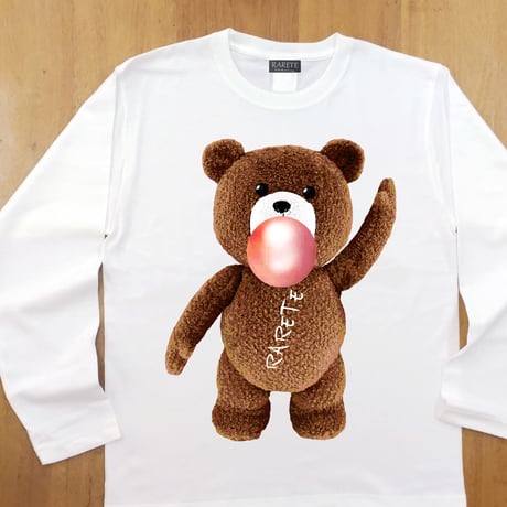 RARETE (ラルテ) テディベア ガム 茶色 長袖Tシャツ