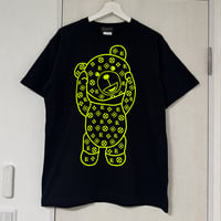 RARETE (ラルテ) テディベア Teddy bear モノグラム Tシャツ ネオンイエロー 蛍光イエロー