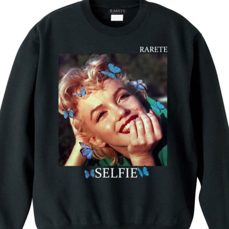 RARETE (ラルテ)  Selfie 蝶々 マリリンモンロー ブラック トレーナー