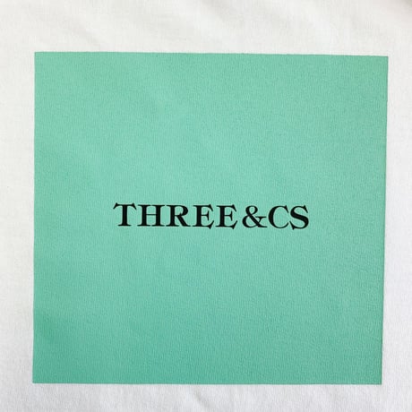RARETE (ラルテ) 　THREE CS (三密)ビジョナリー ミント BOX　長袖Tシャツ ホワイト　ロンT